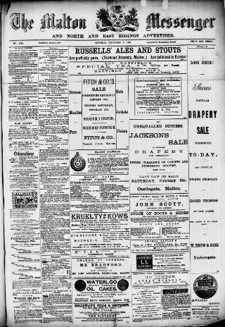 cover page of Malton Messenger published on February 2, 1889