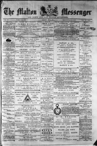 cover page of Malton Messenger published on May 2, 1891