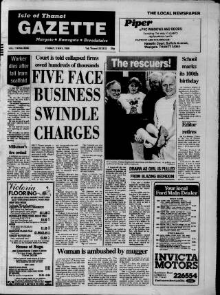 cover page of Isle of Thanet Gazette published on May 2, 1986