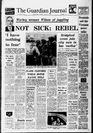 cover page of Nottingham Guardian published on August 2, 1965