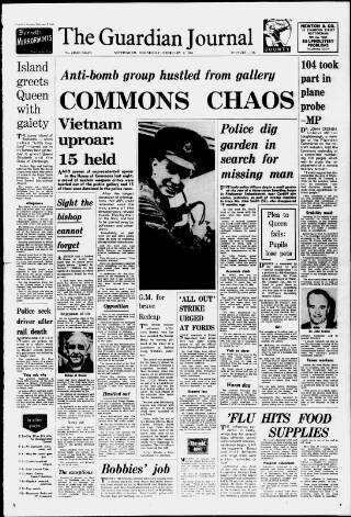 cover page of Nottingham Guardian published on February 2, 1966