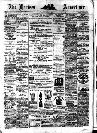 cover page of Devizes and Wilts Advertiser published on May 2, 1872