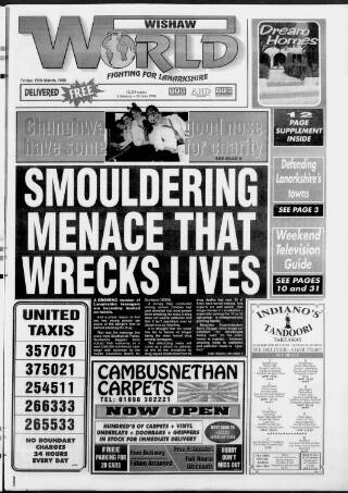 cover page of Wishaw World published on March 19, 1999