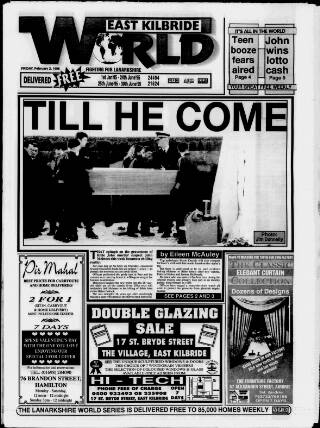 cover page of East Kilbride World published on February 2, 1996