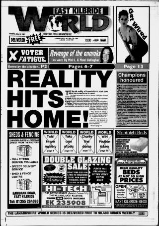 cover page of East Kilbride World published on May 2, 1997
