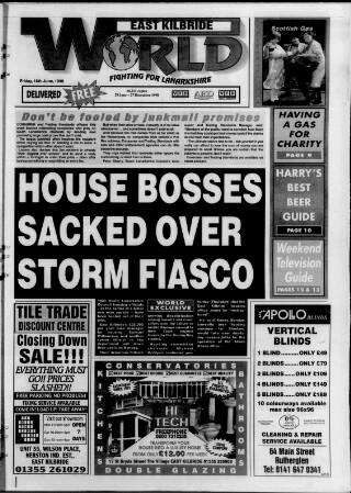 cover page of East Kilbride World published on June 18, 1999