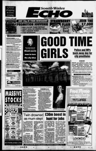 cover page of South Wales Echo published on May 4, 1993