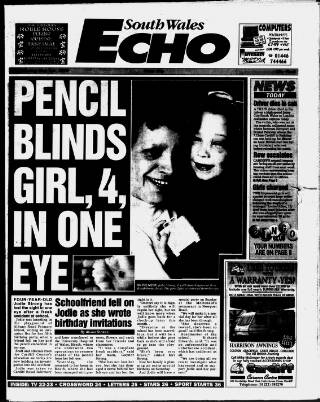 cover page of South Wales Echo published on May 1, 1996