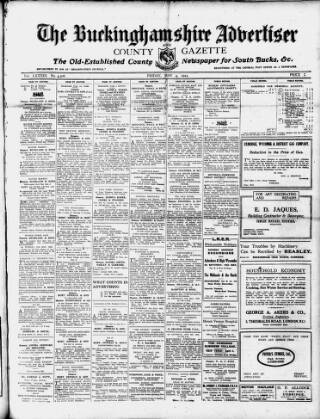 cover page of Buckinghamshire Advertiser published on May 4, 1923