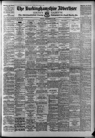 cover page of Buckinghamshire Advertiser published on September 17, 1943