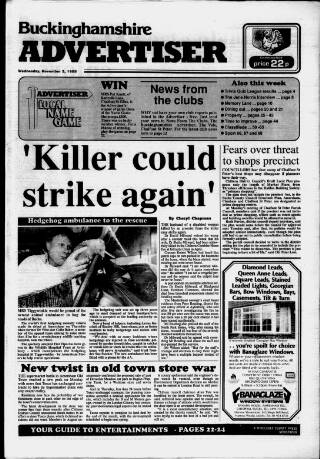 cover page of Buckinghamshire Advertiser published on November 2, 1988
