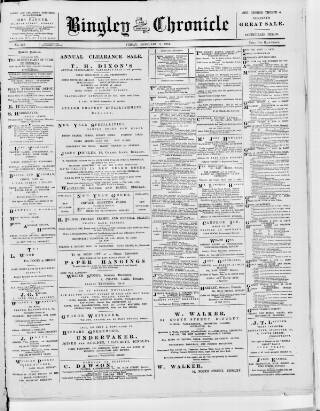 cover page of Bingley Chronicle published on February 2, 1894