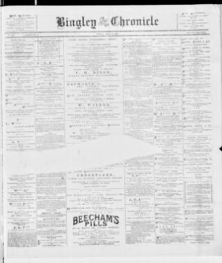 cover page of Bingley Chronicle published on May 4, 1894