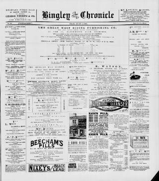 cover page of Bingley Chronicle published on August 2, 1895