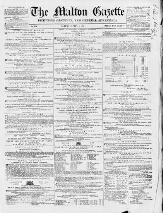 cover page of Malton Gazette published on May 4, 1861