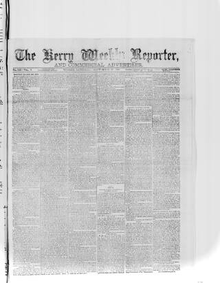 cover page of Kerry Reporter published on September 17, 1887