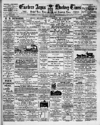 cover page of Eastern Argus and Borough of Hackney Times published on June 18, 1887