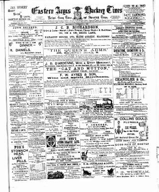 cover page of Eastern Argus and Borough of Hackney Times published on February 2, 1889