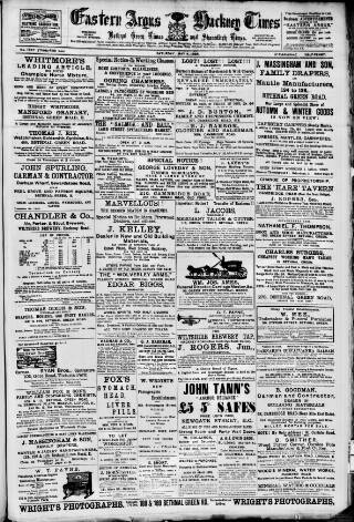 cover page of Eastern Argus and Borough of Hackney Times published on May 4, 1895