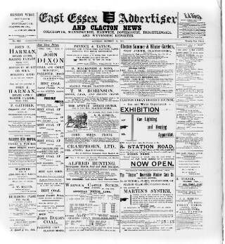 cover page of East Essex Advertiser and Clacton News published on December 14, 1901