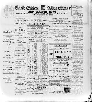 cover page of East Essex Advertiser and Clacton News published on March 19, 1904