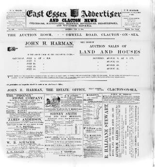cover page of East Essex Advertiser and Clacton News published on June 18, 1904