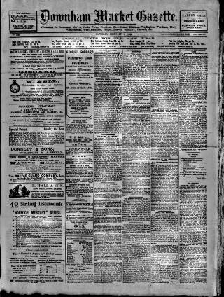 cover page of Downham Market Gazette published on February 2, 1901