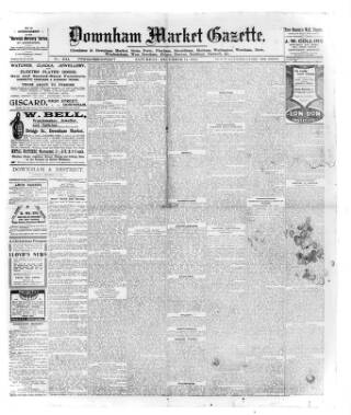 cover page of Downham Market Gazette published on December 14, 1912