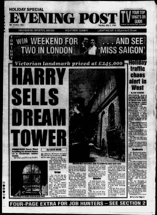 cover page of Bristol Evening Post published on May 2, 1994