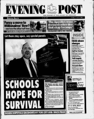 cover page of Bristol Evening Post published on June 18, 1999