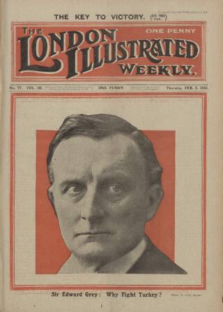 cover page of War Pictures Weekly and the London Illustrated Weekly published on February 3, 1916