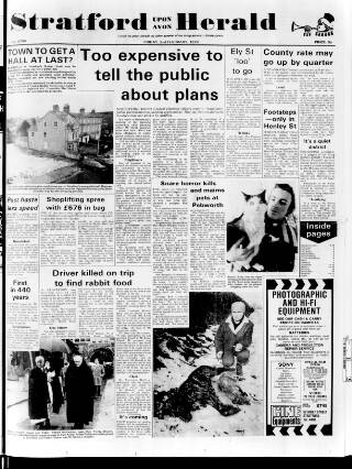 cover page of Stratford-upon-Avon Herald published on February 2, 1979