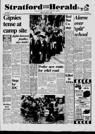 cover page of Stratford-upon-Avon Herald published on May 4, 1984