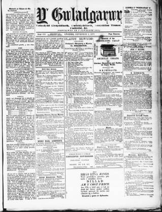 cover page of Y Gwladgarwr published on February 2, 1877
