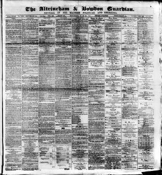 cover page of Altrincham, Bowdon & Hale Guardian published on June 18, 1881