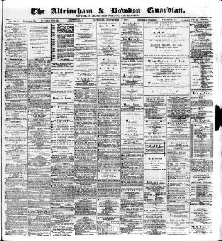 cover page of Altrincham, Bowdon & Hale Guardian published on September 17, 1887