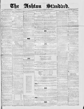 cover page of Ashton Standard published on March 19, 1859