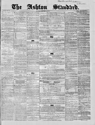 cover page of Ashton Standard published on September 17, 1859