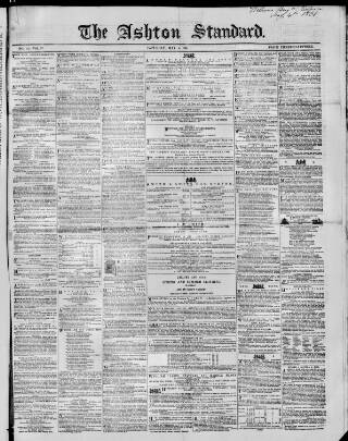 cover page of Ashton Standard published on May 4, 1861