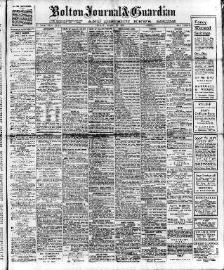 cover page of Bolton Journal & Guardian published on April 27, 1917