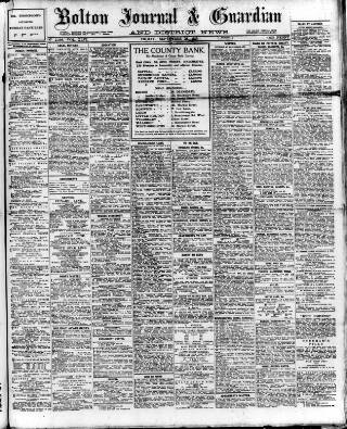 cover page of Bolton Journal & Guardian published on September 28, 1917