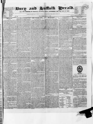 cover page of Bury and Suffolk Herald published on May 4, 1836