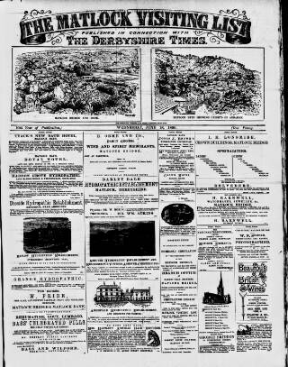 cover page of Matlock Visiting List published on June 18, 1890