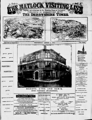 cover page of Matlock Visiting List published on August 2, 1893