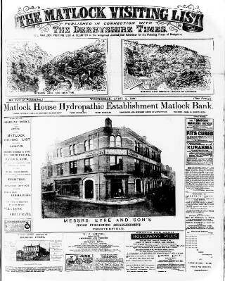 cover page of Matlock Visiting List published on April 4, 1900