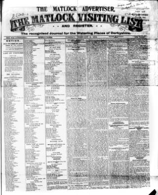 cover page of Matlock Visiting List published on February 2, 1904