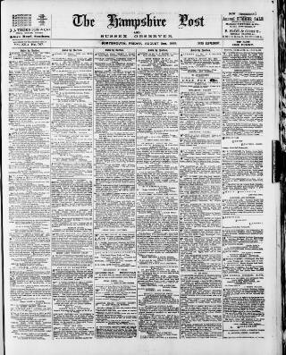 cover page of Hampshire Post and Southsea Observer published on August 2, 1889