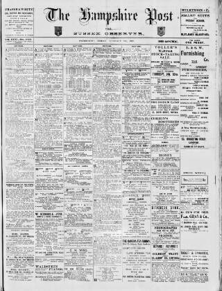 cover page of Hampshire Post and Southsea Observer published on February 2, 1906