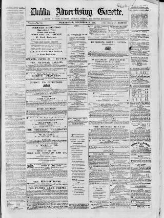 cover page of Dublin Advertising Gazette published on November 2, 1859