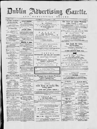 cover page of Dublin Advertising Gazette published on September 17, 1870